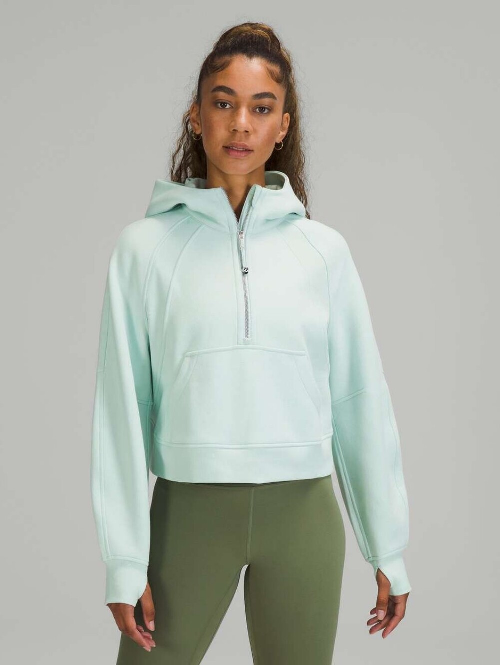 EUC Lululemon Scuba Oversized Funnel Neck Shirt - Mint